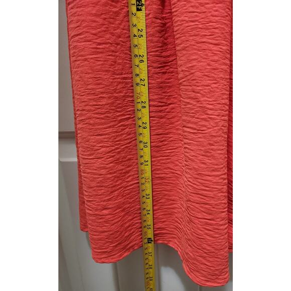 Cato Sleeveless Coral Pink Fit Flare Button Up Dress Pockets Spring Summer Sz M - Picture 7 of 7